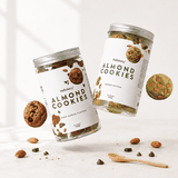 Combo 2 Hũ Cookies Nguyên Cám Hạnh Nhân Hebekery 250gr Vị Dark Choco