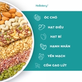 Thanh Ngũ Cốc Crunchy Granola Bar Không Đường Tinh Luyện Hebekery - 200g