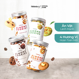 Combo 4 Hũ Cookies Hạnh Nhân Nguyên Cám HeBekery 3 Vị Dark Choco, Mango Matcha, Cà Phê Điều, Cranberry Cheese