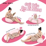 Màu Xanh - Gối Bầu Khuyết Đa Năng Tencel 60s Cao Cấp Demee Dành Cho Mẹ Bầu