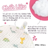 Cotton Chần Bông Khủng Long - Gối Bầu Khuyết Đa Năng Cotton Chần Bông Cao Cấp Demee Dành Cho Mẹ Bầu