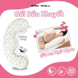 Cotton Chần Bông Khủng Long - Gối Bầu Khuyết Đa Năng Cotton Chần Bông Cao Cấp Demee Dành Cho Mẹ Bầu