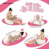 Cotton Chần Bông Khủng Long - Gối Bầu Khuyết Đa Năng Cotton Chần Bông Cao Cấp Demee Dành Cho Mẹ Bầu