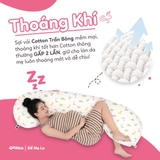 Cotton Chần Bông Khủng Long - Gối Bầu Khuyết Đa Năng Cotton Chần Bông Cao Cấp Demee Dành Cho Mẹ Bầu