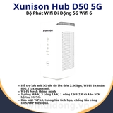 Bộ Phát Wifi 5G Xunison Hub D50  Bộ Phát Wifi 5G Wifi 6 Tốc Độ Vượt Trôi 2.5Gbps, Kết Nối Linh Hoạt, Hỗ Trợ SIM 4G  Hàng Chính Hãng
