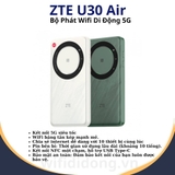 Bộ Phát WiFi ZTE U30 Air | Bộ Phát WiFi Di Động 5G, Tốc Độ Cao 867Mbps, Pin Khủng Lên Đến 10h, Kết Nối 1 Chạm | Hàng Chính Hãng