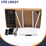 CPE LM321 | Bộ Phát WiFi 4G LTE Cat4, Tốc Độ 150Mbps, Kết Nối 32 Thiết Bị | Bảo Hành 12 Tháng 1 Đổi 1