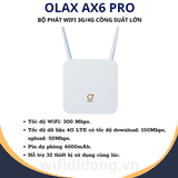 Olax AX6 Pro | Bộ Phát WiFi 4G, Tốc Độ 300Mbps, Pin Dự Phòng 4000mAh | Bảo Hành 12 Tháng 1 Đổi 1