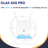 Olax AX6 Pro | Bộ Phát WiFi 4G, Tốc Độ 300Mbps, Pin Dự Phòng 4000mAh | Bảo Hành 12 Tháng 1 Đổi 1