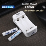 (New) Bộ 2 Pin AAA 1300mAh + Sạc đôi BST-C8001