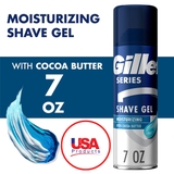 Gel cạo râu dưỡng ẩm da Gillette Series 3X Action Shave Gel Moisturizing 198g, USA