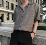 Vintage Checked Shirts ( grey )