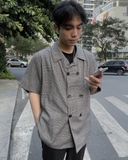 Vintage Double Breasted Tailored ( grey )