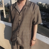 Vintage Checked Shirts ( grey )