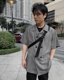 Vintage Double Breasted Tailored ( grey )
