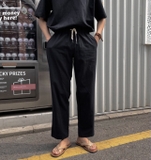 LINEN SET /BOTTOM (black / navy)