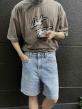 LOGO JEAN SHORTS (blue)