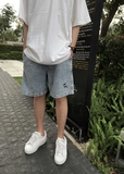 BIG KID JEAN SHORTS (xanh đậm)
