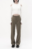 ANN PANTS ống suông (kem)