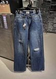 DENIM OS JEAN (rách gối ống suông)