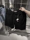 LOGO JEAN SHORTS (black)