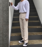 ANN PANTS ống suông (kem)