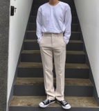 ANN PANTS ống suông (kem)