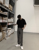 ANN PANTS ống suông (xám)