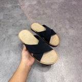 Dép da  Chéo Foxy Đen