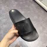 Dép Da Monogram Dean - Full Black