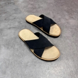 Dép da  Chéo Foxy Đen