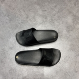 Dép Da Monogram Dean - Full Black