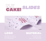 Dép MLB  Cake Tím- Thêu Ny