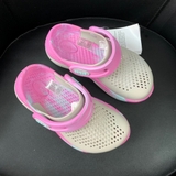 Clog LR Kid - Xám Camo Hồng
