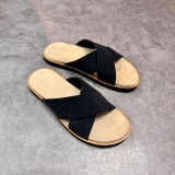 Dép da  Chéo Foxy Đen