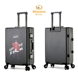 Vali Khung Nhôm Khóa Sập Hình Thời Trang Màu Xanh