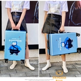 Vali Khung Nhôm Khóa Sập Hình Thời Trang Màu Xanh