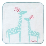 Khăn gạt lau mặt họa tiết chú hươu cao cổ hiệu Orunet 100% organic cotton - Imabari Towel HW0816