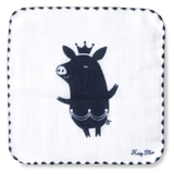 Khăn gạt lau mặt cho bé hình con heo hiệu Orunet 100% organic cotton - Imabari Towel