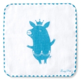 Khăn gạt lau mặt cho bé hình con heo hiệu Orunet 100% organic cotton - Imabari Towel