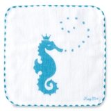 Khăn gạt lau mặt họa tiết chú cá ngựa cho bé hiệu Orunet 100% cotton - Imabari Towel - MÃ HW0818