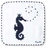 Khăn tay gạc hình cá ngựa 20x20cm hiệu Orunet MS: HW0818