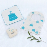 Khăn gạt lau mặt cho bé hình ngôi nhà hiệu Orunet 100% organic cotton - Imabari Towel MS: HW0819