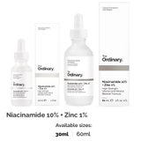 Tinh chất trị mụn và giảm thâm The Ordinary Niacinamide 10% + Zinc 1% 30ml