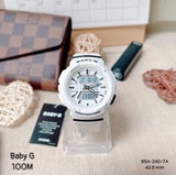 Đồng Hồ Nữ Casio Baby-G BGA-240-7ADR PIn Dây  Nhựa Full Trắng Nữ