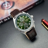 Đồng Hồ Nam Seiko SSB385P1 Pin Chronograp dây da Xanh Lá