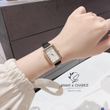 Đồng hồ Jigin mặt chữ nhật dây da đen (10/2019)