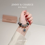 Vòng tay pandora charm hoa tuyết xanh