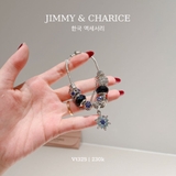 Vòng tay pandora charm hoa tuyết xanh