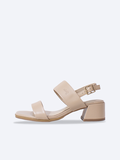 SALSA-SD04 Giày sandal nữ quai ngang da thật gót trụ 4.5cm